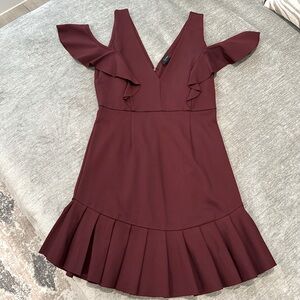 Brand New Cold Shoulder Dress - Cranberry Color Sz XL